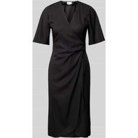 ARMEDANGELS Midi-jurk met strikceintuur, model ‘NATAALE’ Zwart