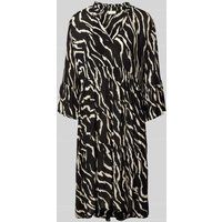 Kaffe Jurk van viscose met 3/4-mouwen Zwart