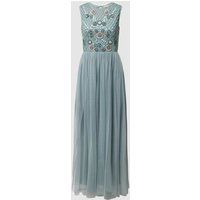 Lace & Beads Avondjurk met pailletten en siersteentjes Mintgroen