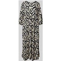 milano italy Midi-jurk van viscose in laagjeslook Zwart