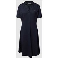 Tommy Hilfiger Knielange polojurk met streepmotief Donkerblauw
