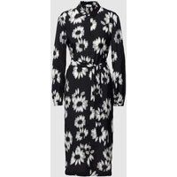 Esprit Midi-jurk met strikceintuur Zwart