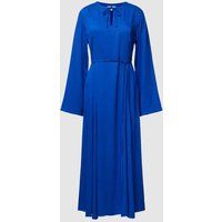 ARMEDANGELS Maxi-jurk van viscose met vetersluiting, model ‘MARIOLAANA’ Koningsblauw