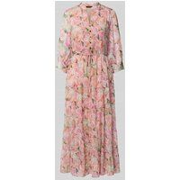MORE & MORE Maxi-jurk met all-over bloemenprint Rosé
