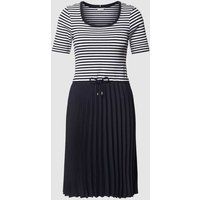 Tommy Hilfiger Knielange jurk met plissévouwen Marineblauw