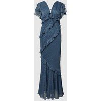 Lipsy Maxi-jurk met volants en veters Grafiet