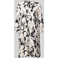MORE & MORE Knielange jurk met all-over print Zwart