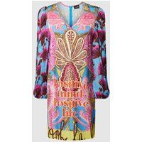 miss goodlife Knielange jurk in all-over look van viscose Felroze