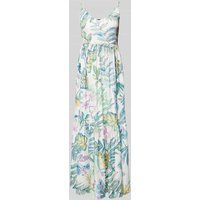 MORE & MORE Maxi-jurk van viscose met bloemenmotief Lila