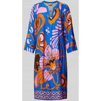 Smith and Soul Jurk van viscose met all-over motief Blauw