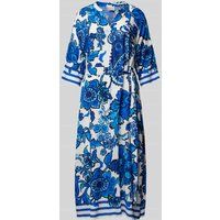Emily Van den Bergh Maxi-jurk met strikceintuur van viscose Blauw