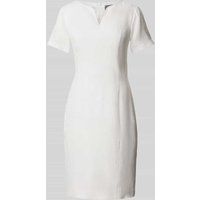 WHITE LABEL Knielange jurk met V-hals Offwhite