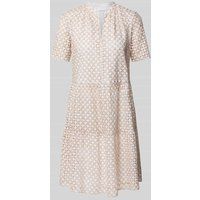 Jake*s Collection Jurk in laagjeslook met broderie anglaise Wit