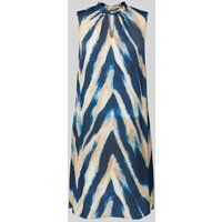 MORE & MORE Knielange jurk met all-over print Marineblauw