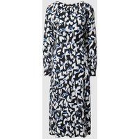 comma Midi-jurk met all-over motief Zwart