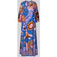 Smith and Soul Jurk van viscose met all-over motief Blauw
