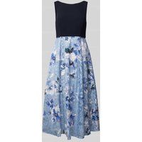 Christian Berg Cocktail Cocktailjurk in two-tone-stijl Bleu
