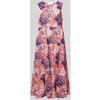 ROBE LÉGÈRE Jurk met all-over motief in laagjeslook Oranje