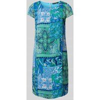 Betty Barclay Knielange jurk met all-over print Lichtblauw