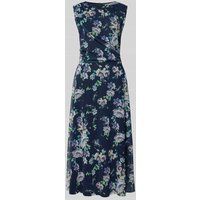 Swing Cocktailjurk met bloemenprint Marineblauw