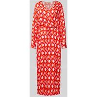 Smith and Soul Jurk van viscose met all-over motief Koraal