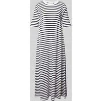Marc O’Polo T-shirtjurk in riblook Marineblauw