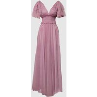 Lace & Beads Avondjurk met elastische tailleband Rosé