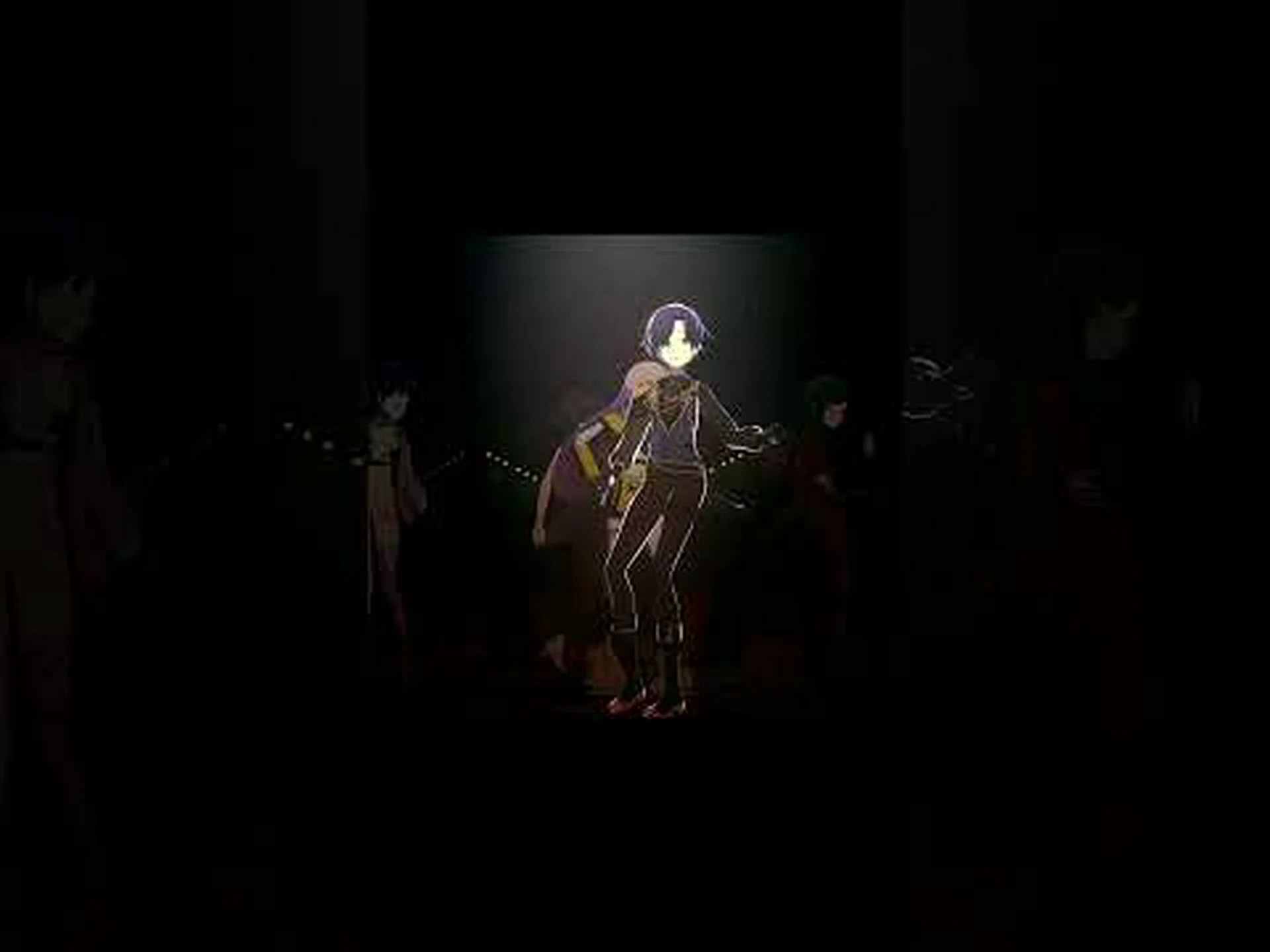 スポットライトを浴びる奇妙な人物 スポットライトを浴びる奇妙な人物