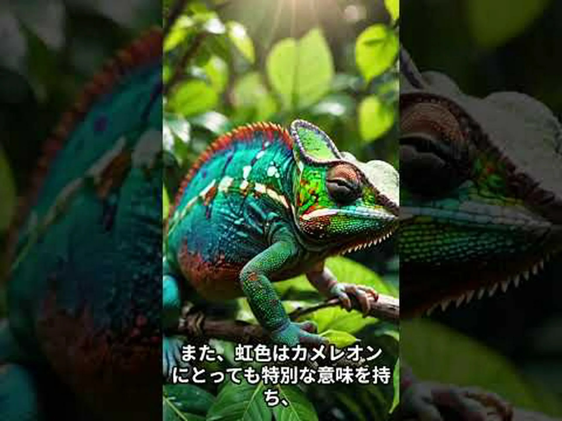 カメレオン:虹を通過すると色が変わります カメレオン:虹を通過すると色が変わります