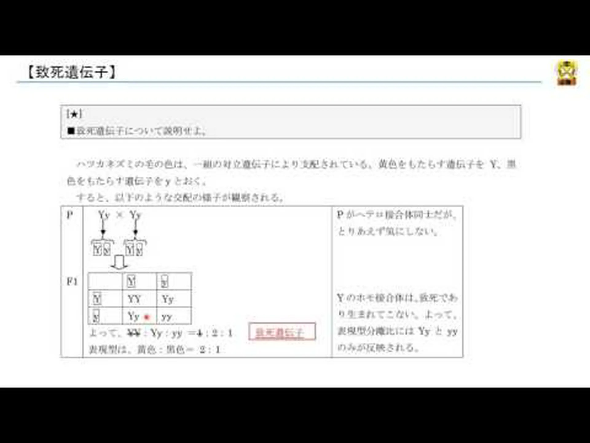 致死遺伝子セット 致死遺伝子セット
