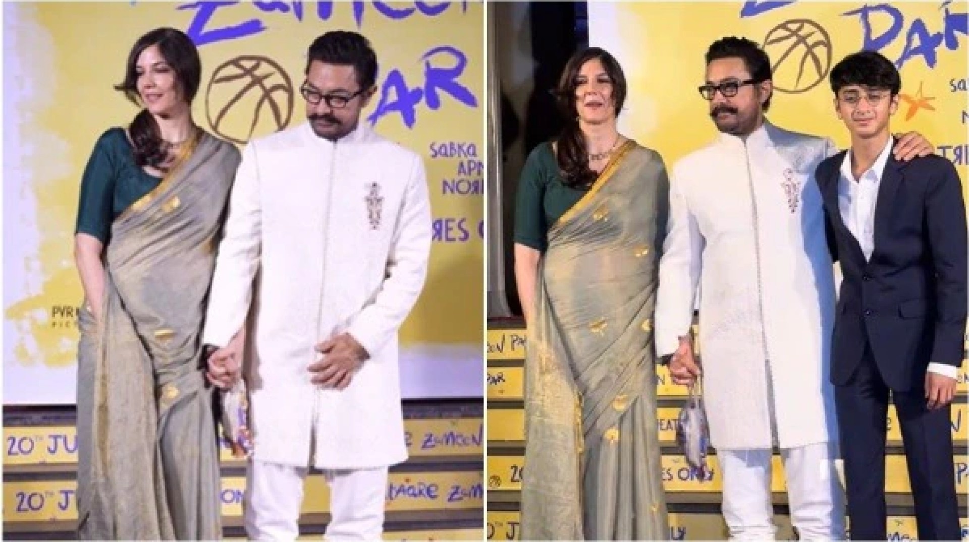 Aamir Khan-Gauri Spratt hand-in-hand at Sitaare Zameen Par screening, son Azad joins Aamir Khan-Gauri Spratt hand-in-hand at Sitaare Zameen Par screening, son Azad joins