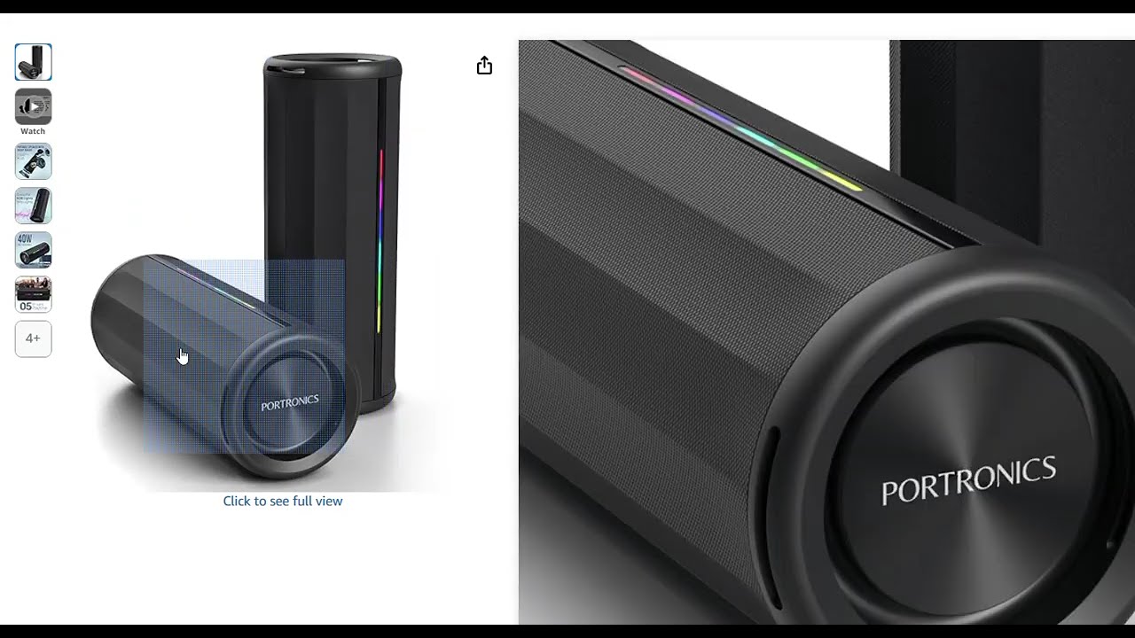 Portronics NOVA 40W: Speaker Bluetooth Ringkas dengan Bass Dalam dan LED RGB