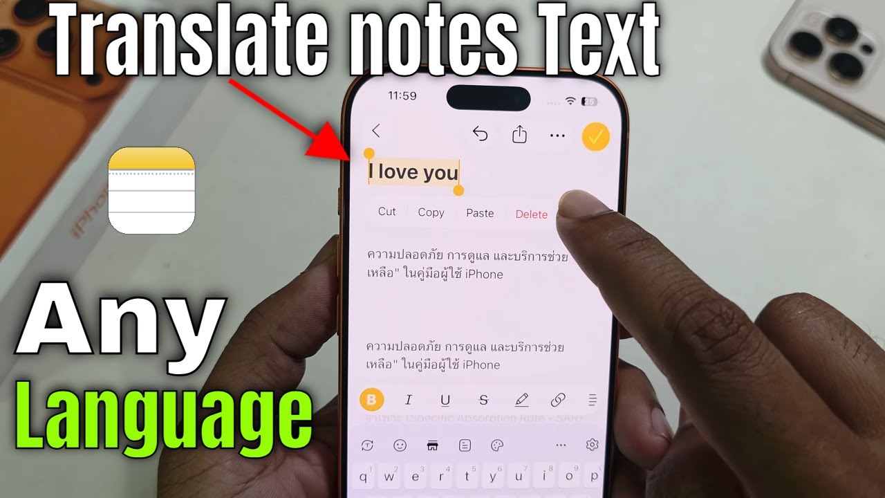 Fitur Terjemahan Cepat Aplikasi Catatan iPhone