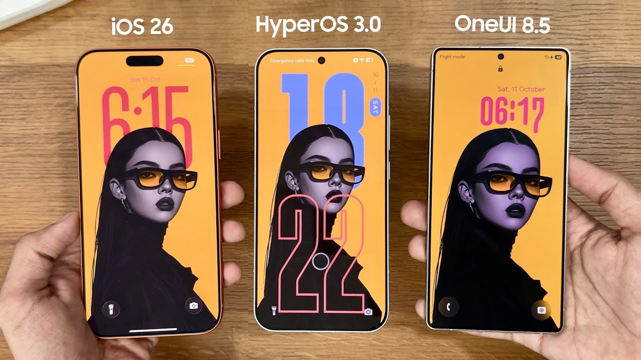 Perbandingan HyperOS 3.0, OneUI 8.5, dan iOS 26: Mana Terbaik?