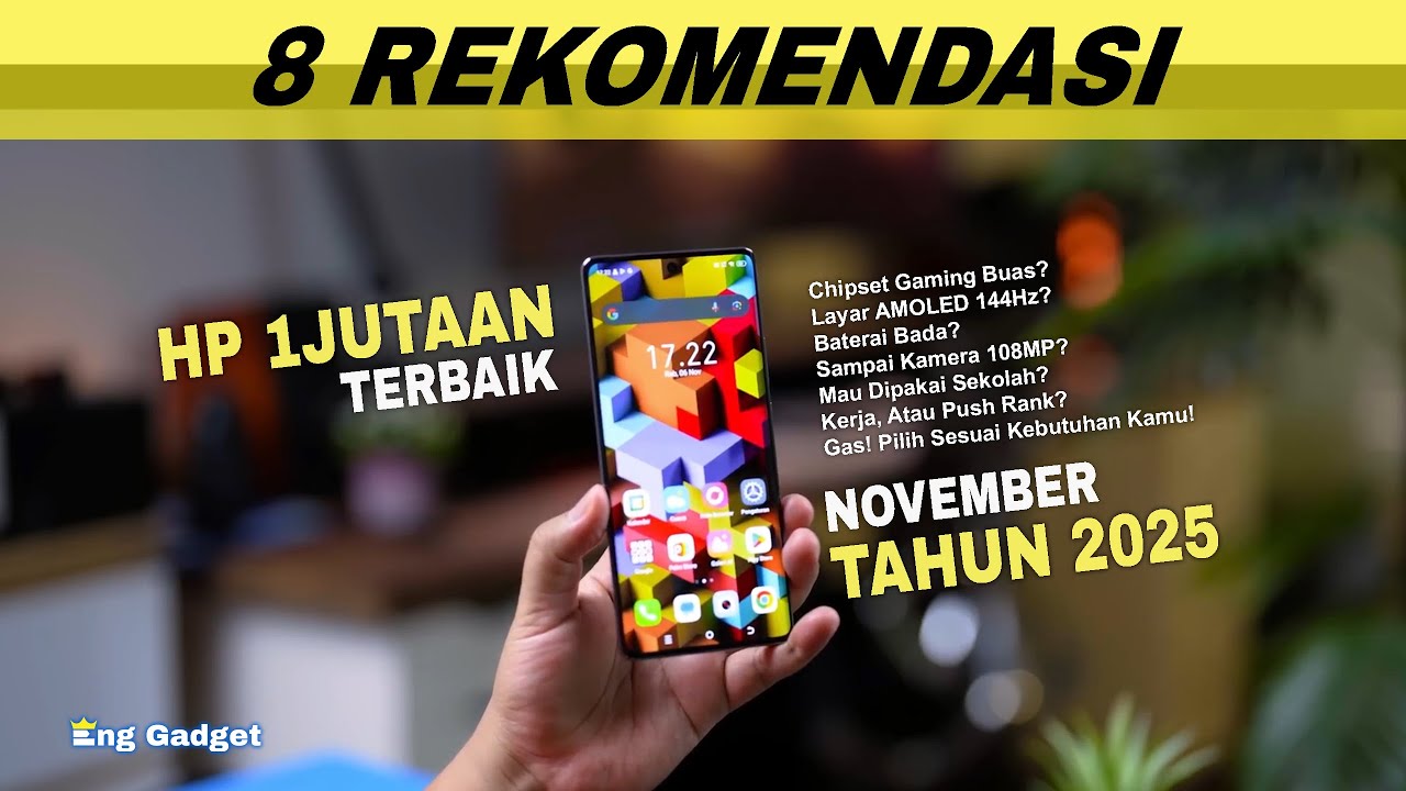 8 HP Terbaik 1 Jutaan November 2025 Gaming Kamera Performa Gahar