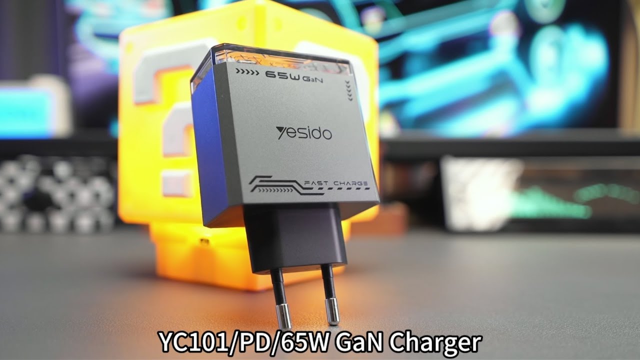 Kuat 65W YC101 GaN Charger 3-Port Transparan Mech Cepat Aman