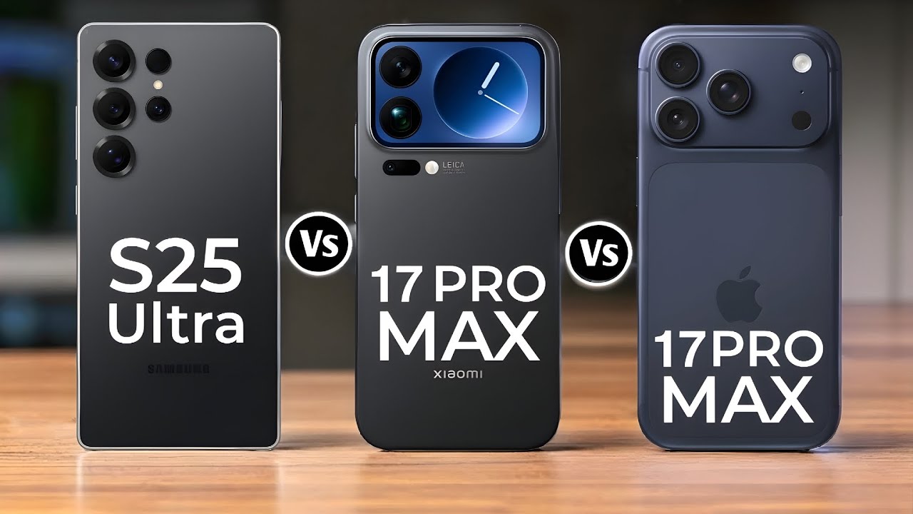 Samsung S25 Ultra Vs Xiaomi 17 Pro Max Vs iPhone 17 Pro Max 2025