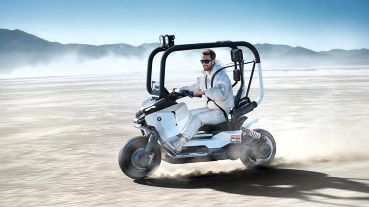 BMW Motorrad Vision AMBY: Skuter Listrik Futuristik dengan Keselamatan Tanpa Helm dan Keseimbangan Mandiri