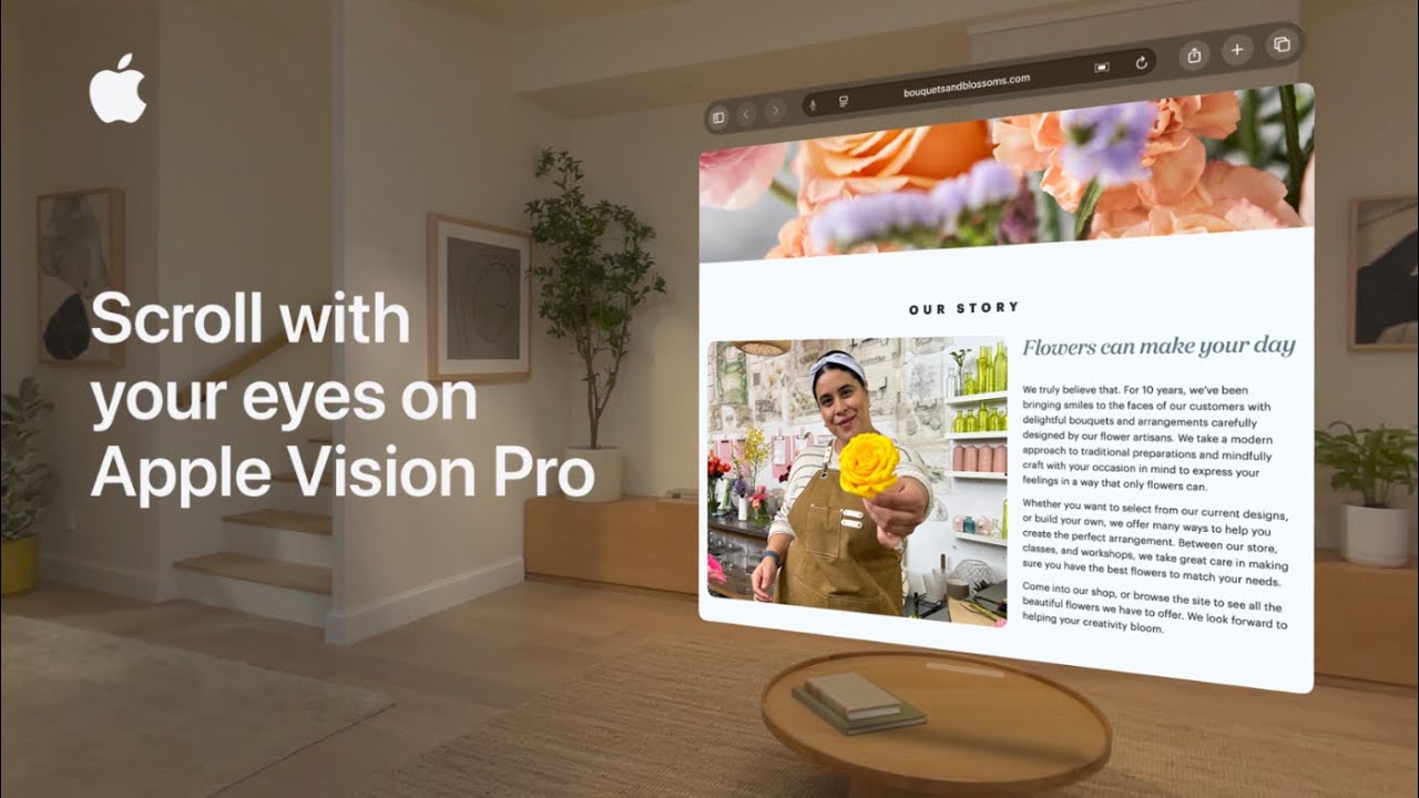 Navigasi Mata di Apple Vision Pro