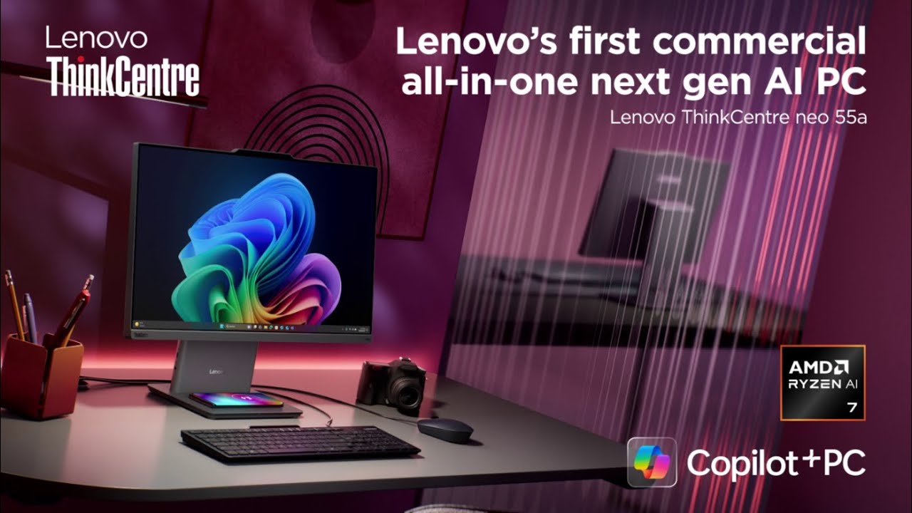 Lenovo ThinkCentre neo 55a Gen 6: AI Desktop All-in-One Cerdas
