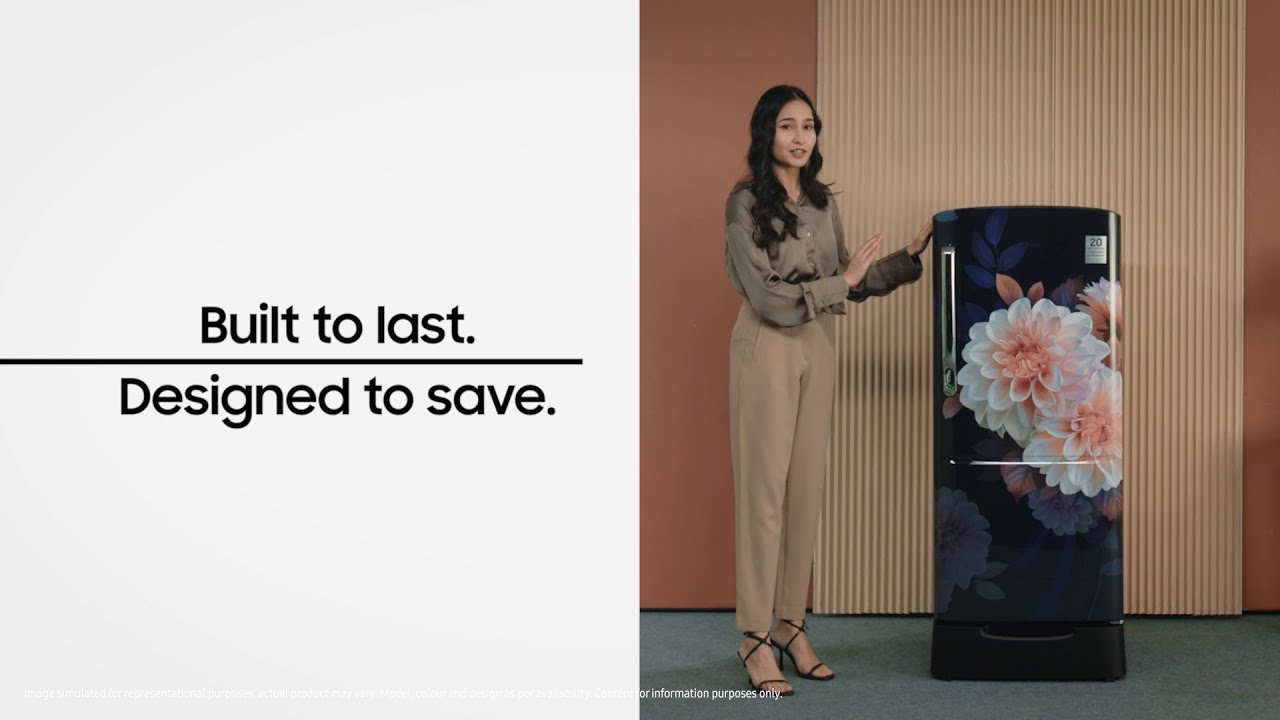 Kulkas Pintu Tunggal Samsung 183L Pola Bunga Begonia