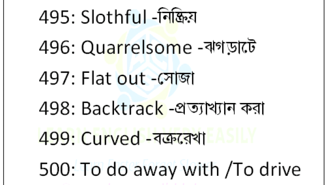 20 Vocabulary With Bengali Meaning Part-25 20 Vocabulary With Bengali Meaning Part-25