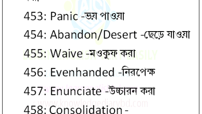 20 Vocabulary With Bengali Meaning Part-23 20 Vocabulary With Bengali Meaning Part-23