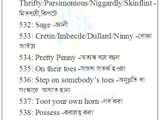 20 Vocabulary With Bengali Meaning Part-27 20 Vocabulary With Bengali Meaning Part-27