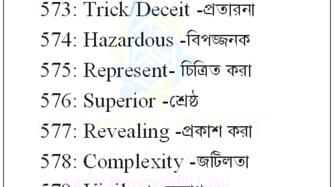 20 Vocabulary With Bengali Meaning Part-29 20 Vocabulary With Bengali Meaning Part-29