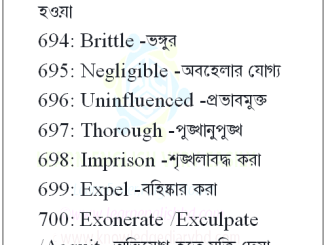 20 Vocabulary With Bengali Meaning Part-35 20 Vocabulary With Bengali Meaning Part-35
