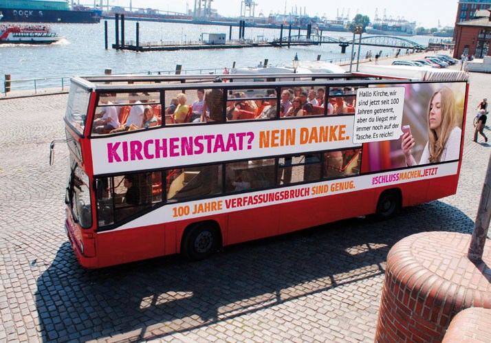 »Schlussmachen, jetzt« – die säkulare Buskampagne »Schlussmachen, jetzt« – die säkulare Buskampagne