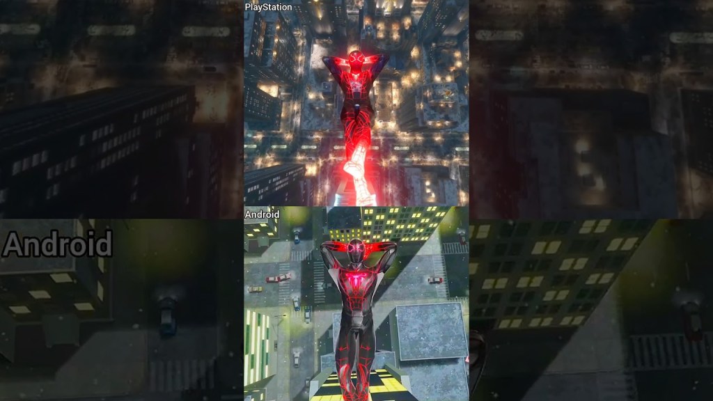 Spider-Man Miles Morales PS5 vs Android Spider-Man Miles Morales PS5 vs Android
