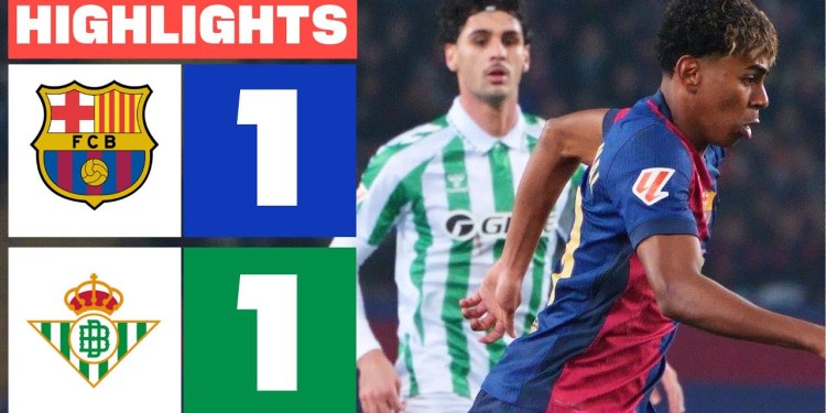FC BARCELONA 1 – 1 REAL BETIS I RESUMEN LALIGA EA SPORTS FC BARCELONA 1 – 1 REAL BETIS I RESUMEN LALIGA EA SPORTS