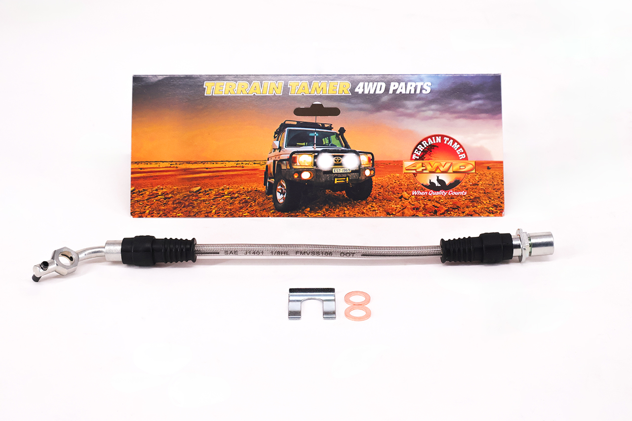 BRAIDED BRAKE HOSE R/H FRONT NON ABS BRAIDED BRAKE HOSE R/H FRONT NON ABS